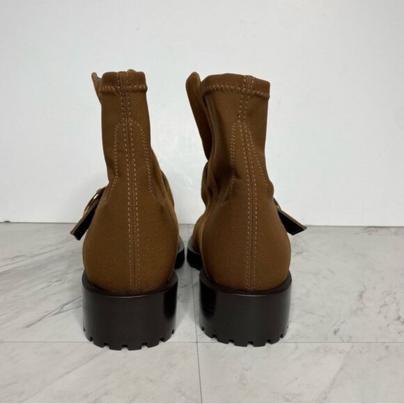 New! Stuart Weitzman Luxering Brown Suede Bootie 8B - Picture 3 of 14